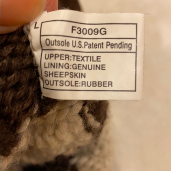 UGG Brown and White Striped Knitted Boots - Picture 7 of 11